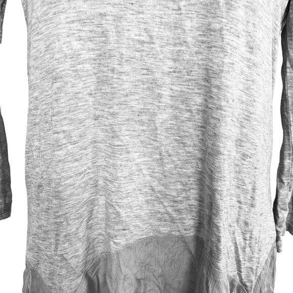 Easel Womens Gray Knit Stretch Tunic Longline Lagenlook Whimsigoth Top T Shirt S - Picture 5 of 16